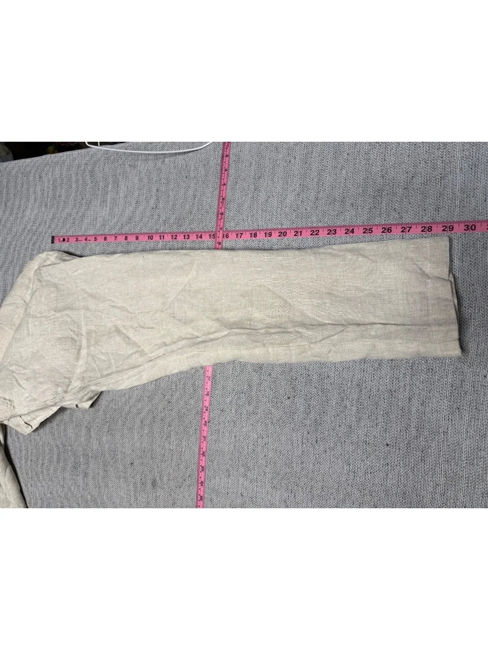 Club Room Mens Beige 100 Linen Pants 32x30 Luxury